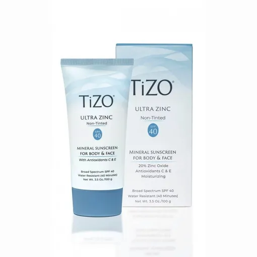 Tizo, Крем солнцезащитный для лица и тела, Ultra Zinc Non-Tinted SPF 40, 100 г