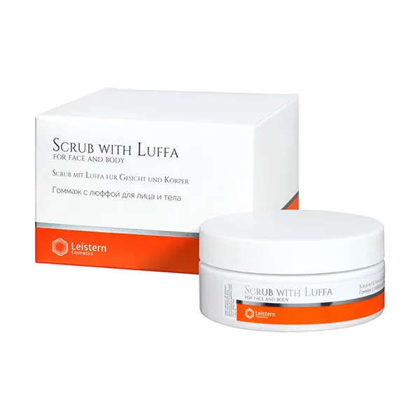 Leistern Cosmetics, Гоммаж с люффой для лица и тела, Scrub with Luffa for face and body, 150 мл